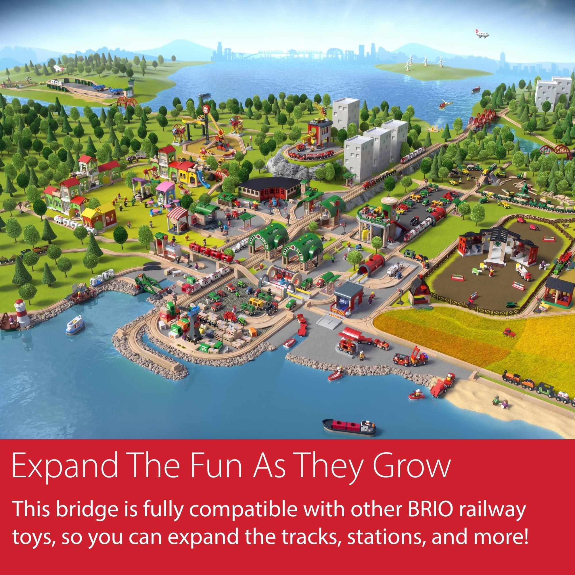 BRIO World Collapsing Bridge packaging emphasizes gift-ready design