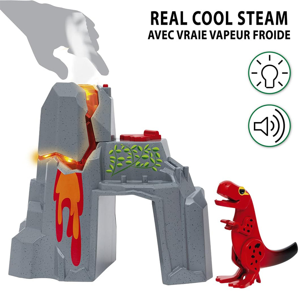 BRIO World Dinosaur Deluxe volcano with lights and sound for dramatic play