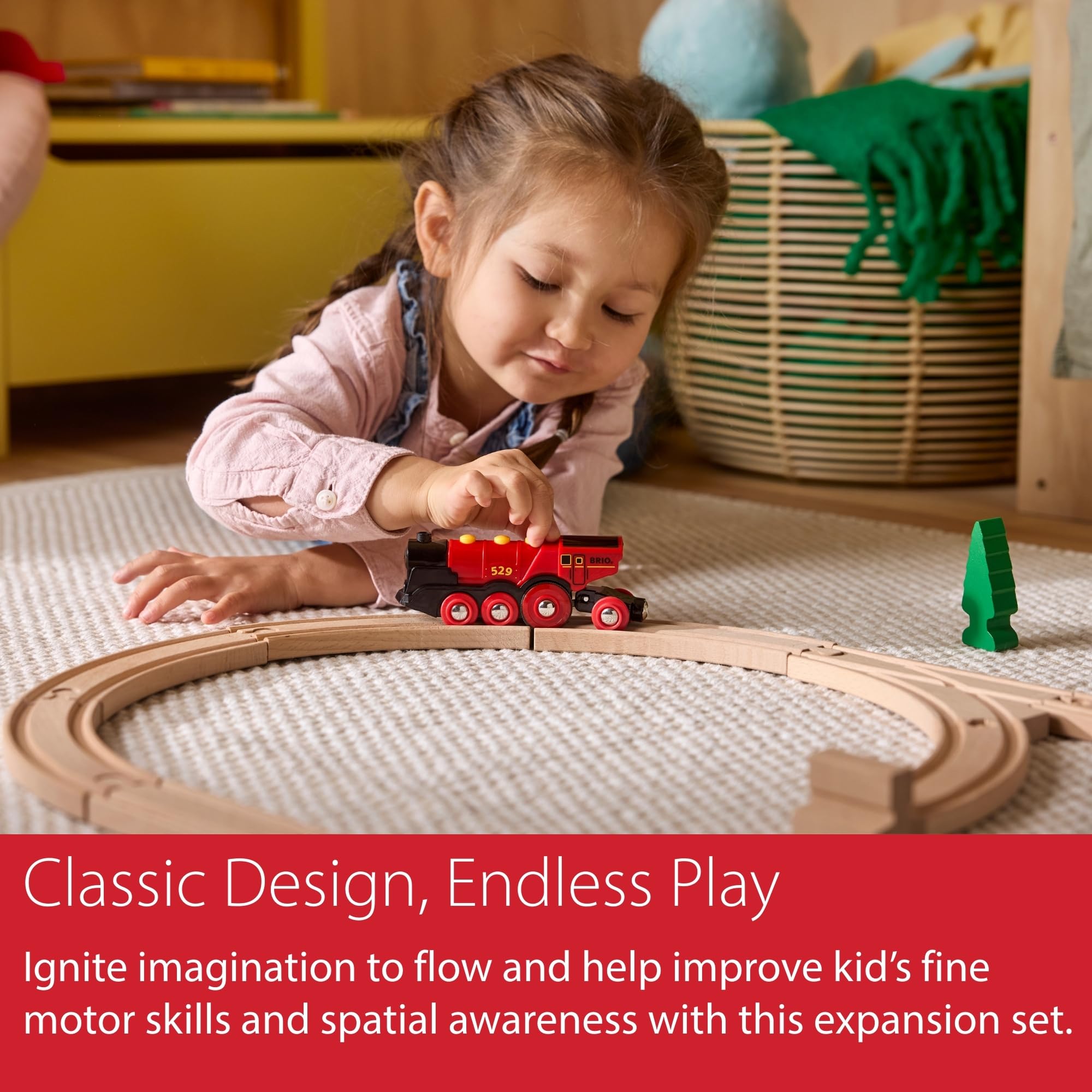 BRIO World Expansion Beginner tracks withstand daily use for lasting storytelling