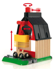 BRIO World Farm Railway Set track crossing – safe cross-track play that inspires storytelling