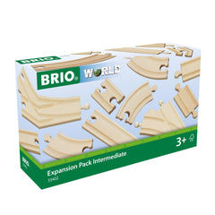 BRIO World intermediate expansion track straight for versatile layouts and seamless compatibility.