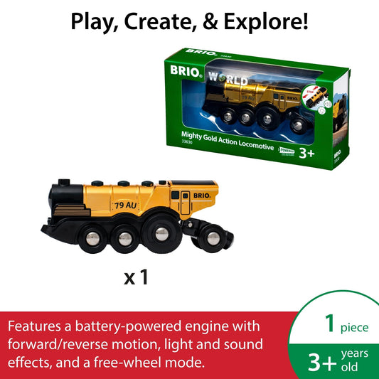 BRIO locomotive front with lights das turn on during playtime