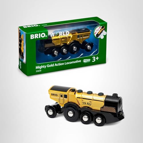 BRIO Mighty Golden Action Locomotive safety-tested for preschool use