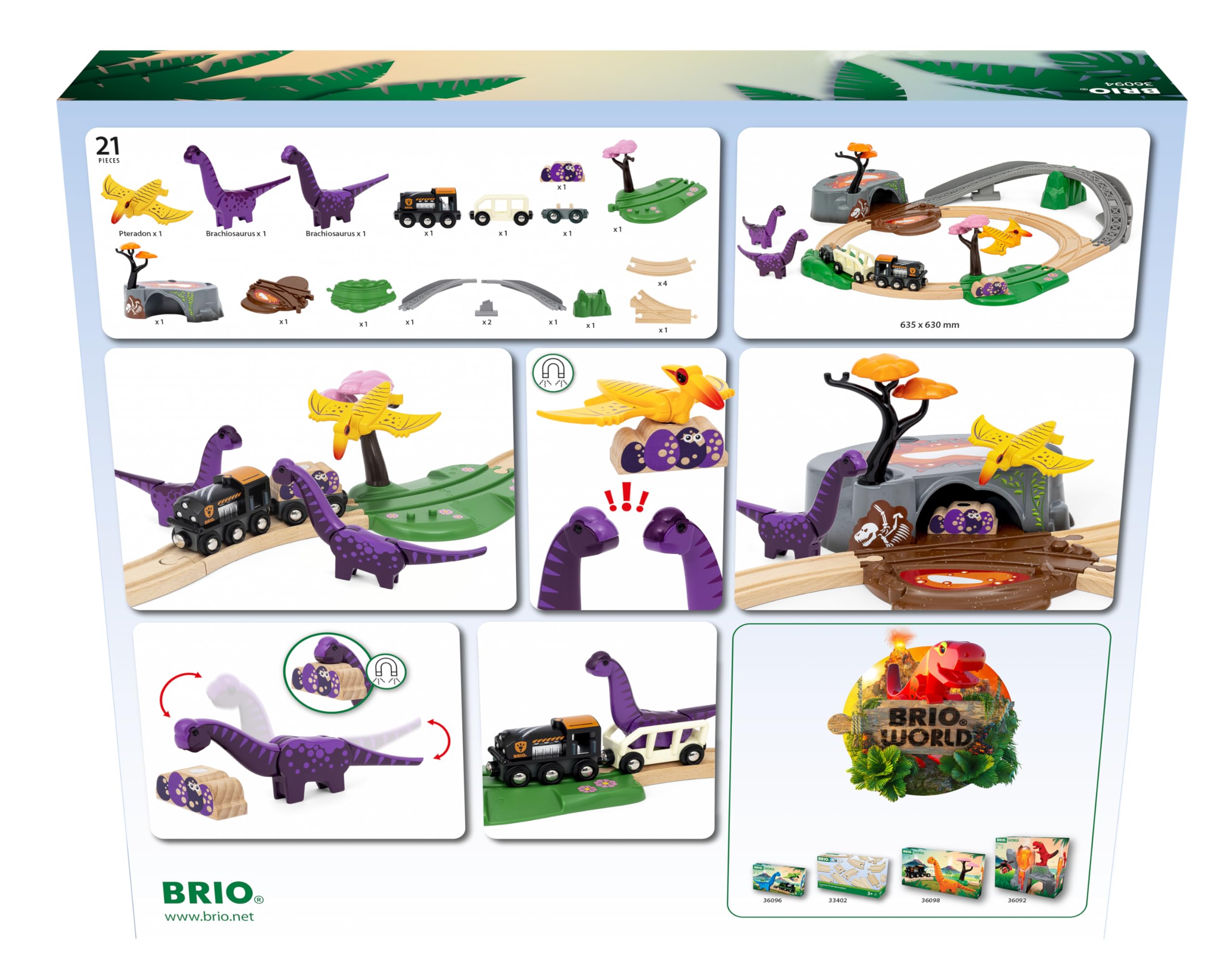 BRIO World movable dinosaurs adding action to the ride