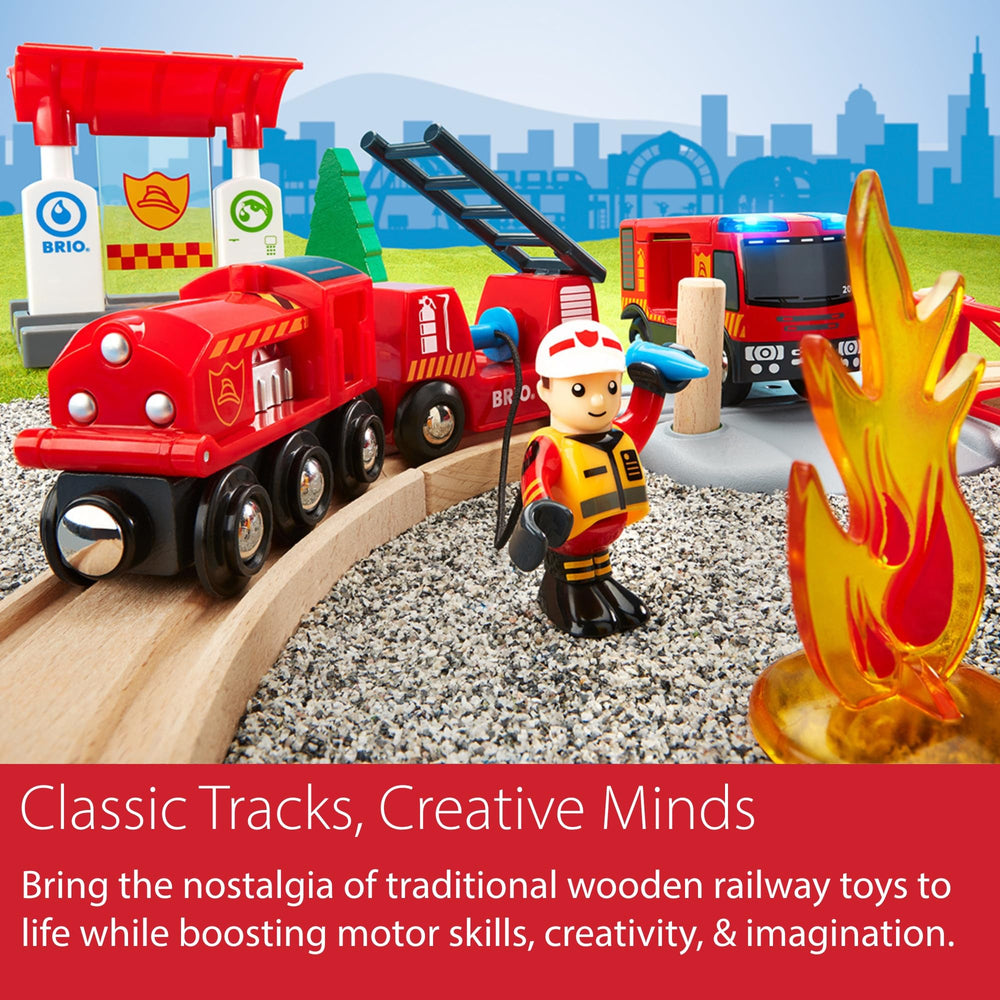 BRIO docking station helps organize pieces between adventures