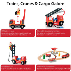 BRIO wooden tracks provide durable, smooth play surfaces from FSC-certified wood