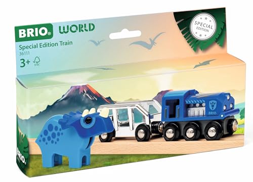 Shiny blue-silver motorized train stands out on BRIO World layouts.