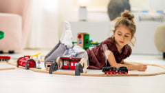 BRIO World Steaming Train supports STEM and Montessori-inspired play