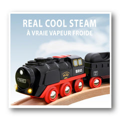 BRIO World Steaming Train forward and reverse motion enables storytelling journeys