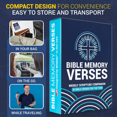 Briston Bible Memory Verse Flash Cards with bold fonts for clear reading.