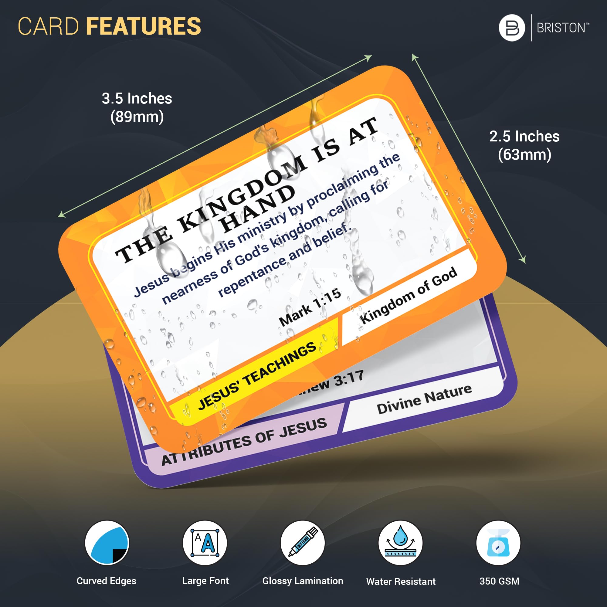 Briston Cards of Christ prophecies card offering context and reflection prompts