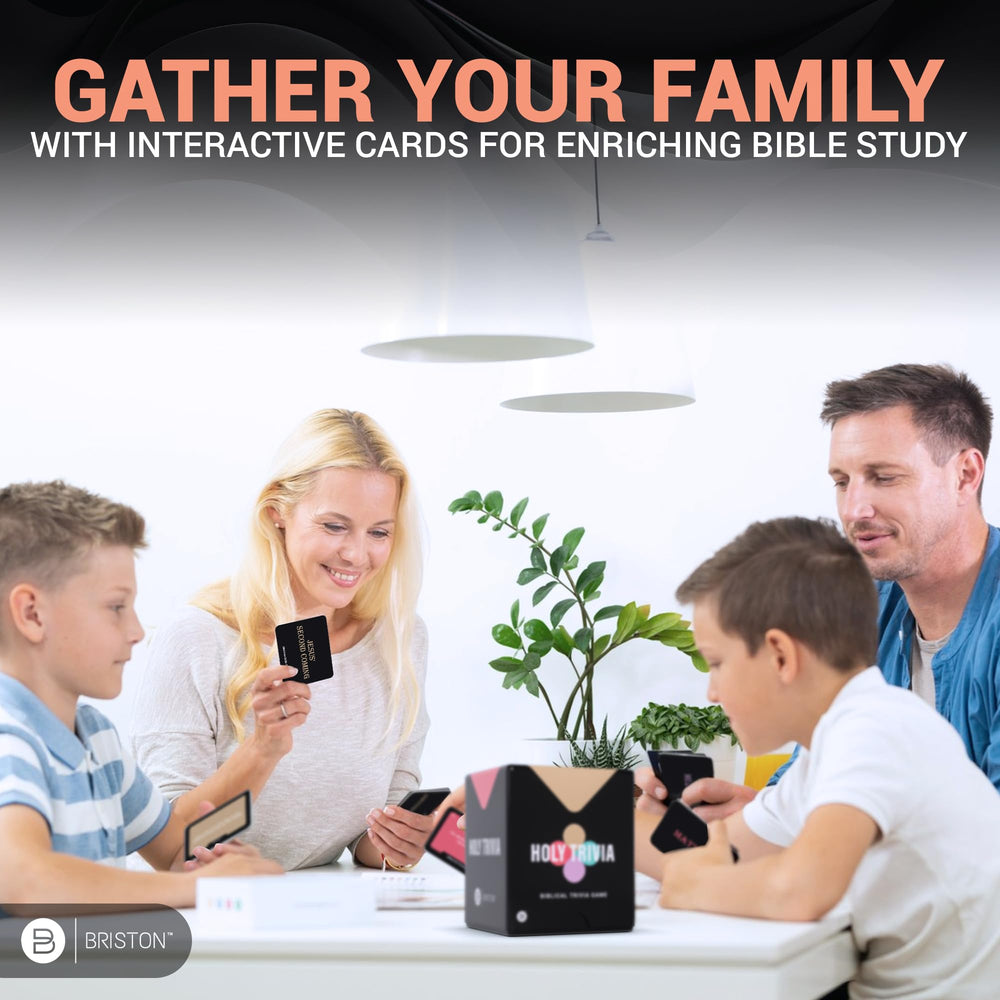 Briston Holy Trivia group playing around the table during study.