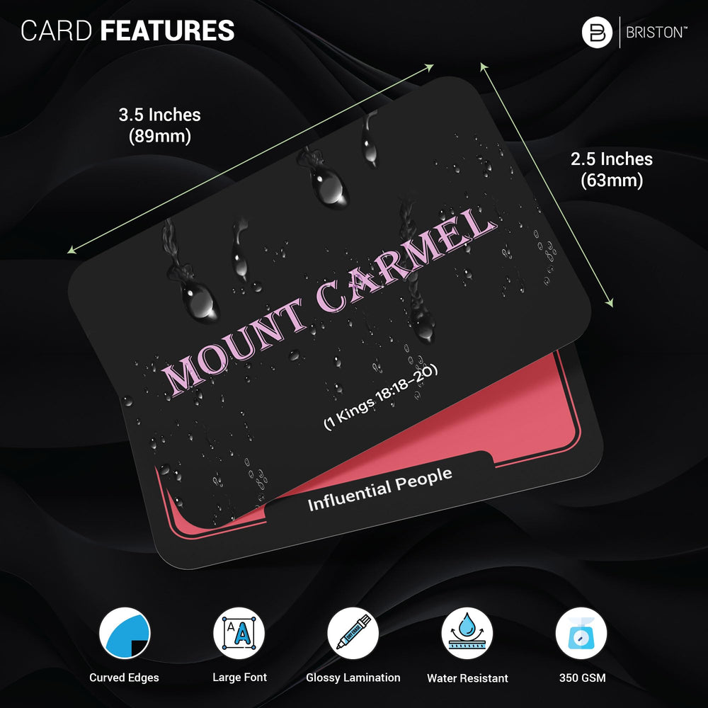 Briston Holy Trivia cards with water-resistant finish for daily use.