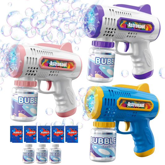 Britik bubble guns 3-pack front view for outdoor group play.