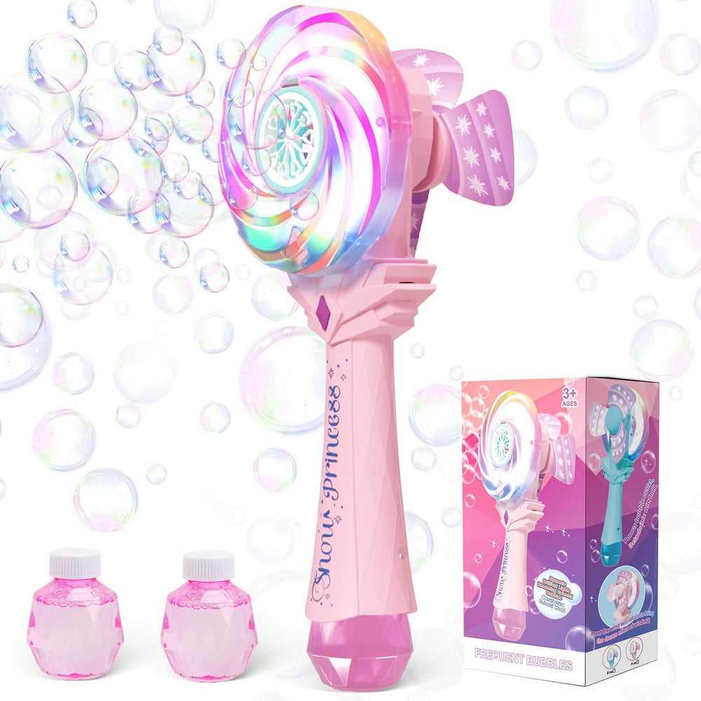 Britik bubble wand windmill design glows for vibrant outdoor playtime