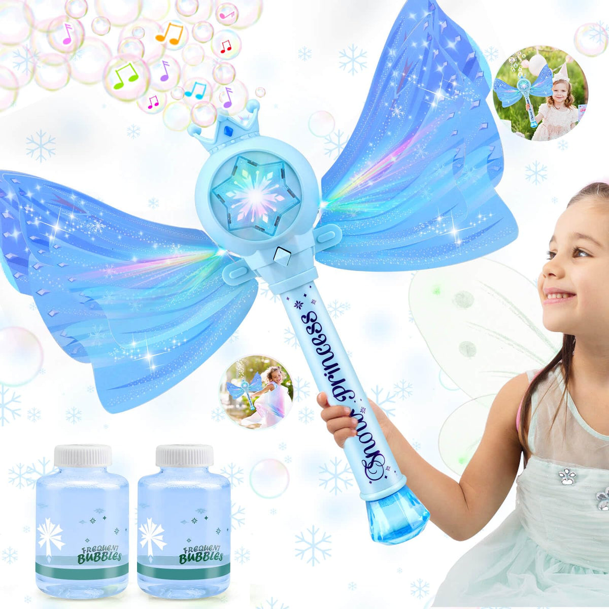 Britik Bubble Wands blue wand for outdoor bubble fun and imagination