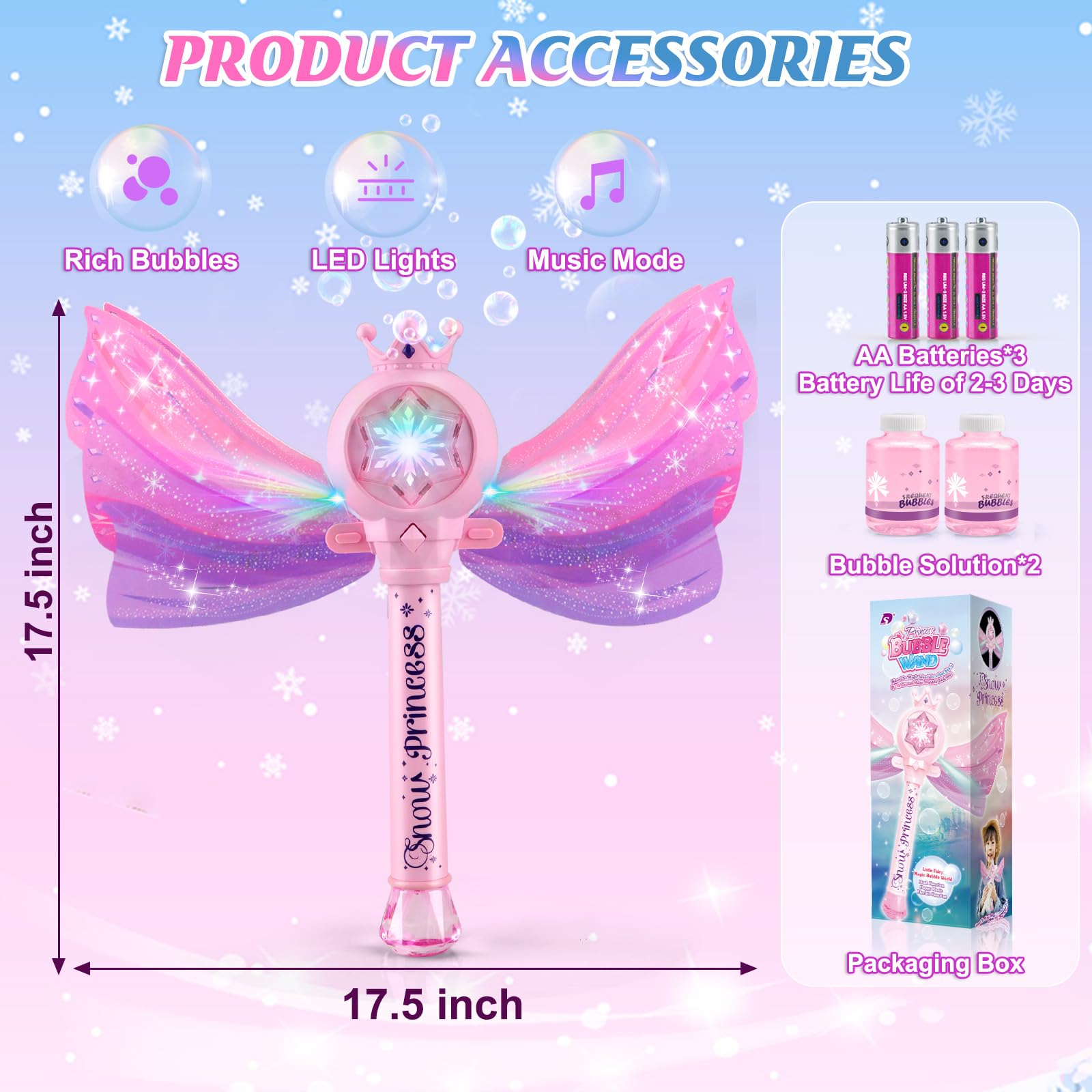 Britik Bubble Wands two bubble solutions included