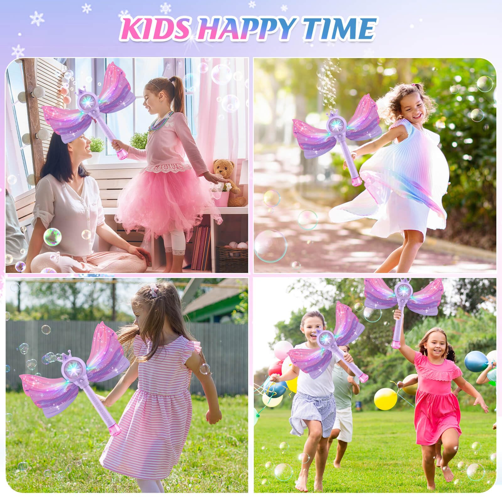 Britik Bubble Wands two bubble solutions extend playtime.
