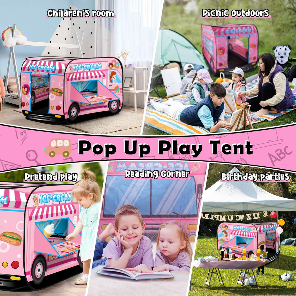 Britik fire truck pop-up tent durable waterproof fabric for outdoor use