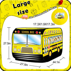 Spacious Britik school bus tent interior accommodates multiple kids