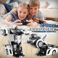 Britik Transform RC car with 2.4GHz controller for fast, responsive control.