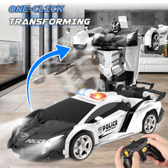 Britik Transform RC car robot form during one-key transformation for easy switching.
