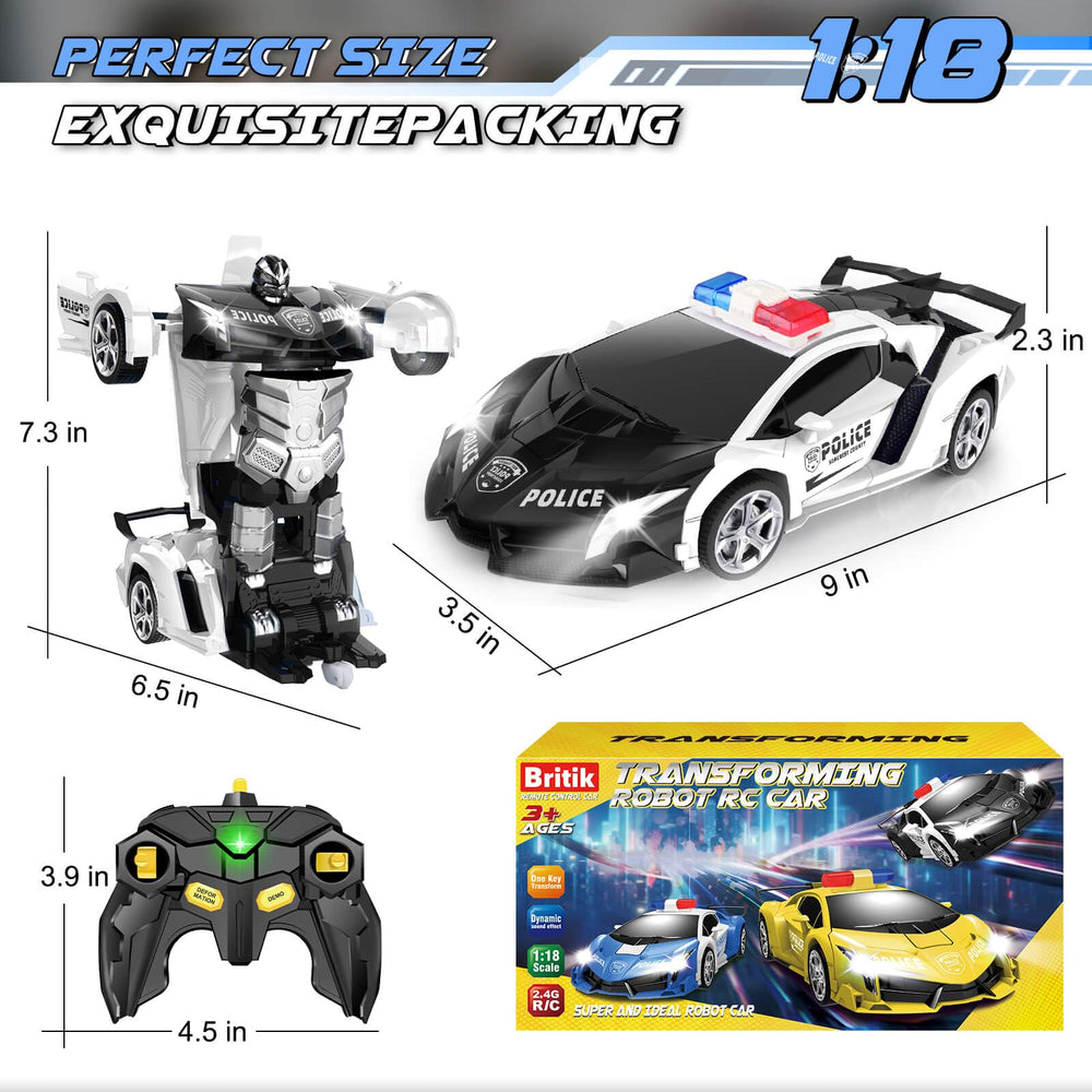Britik Transform RC car prioritizes safety with engaging stunts and ease of use.