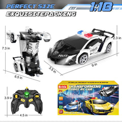 Britik Transform RC car prioritizes safety with engaging stunts and ease of use.