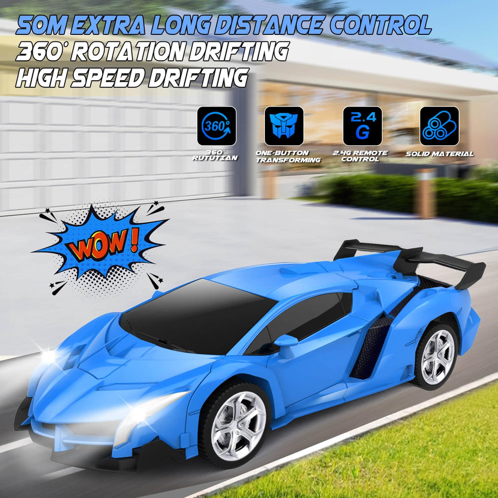 Britik Transform RC Car up to 50m range enables exciting play across rooms.