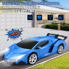 Britik Transform RC Car up to 50m range enables exciting play across rooms.