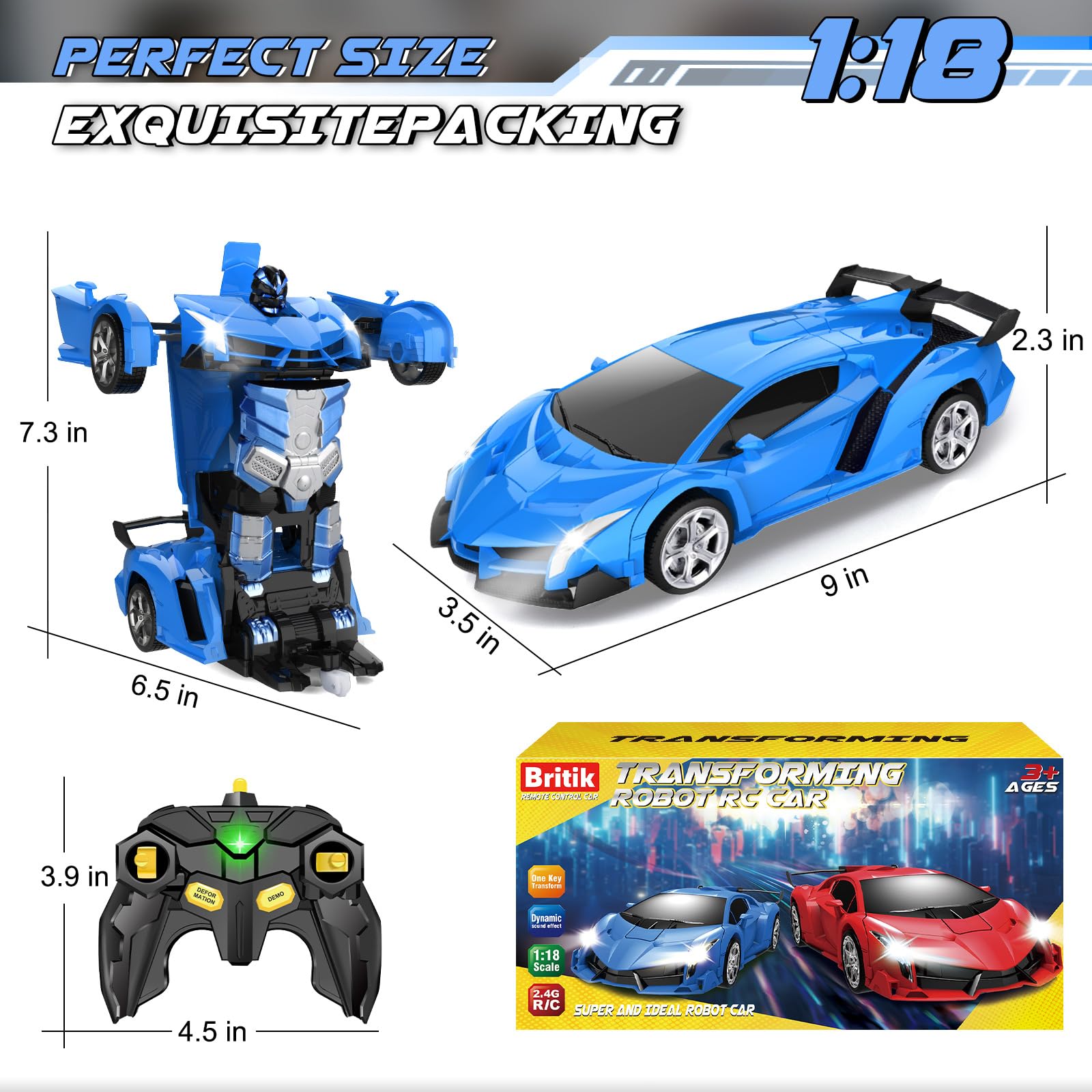 Britik Transform RC Car encourages imaginative play and action-packed adventures.