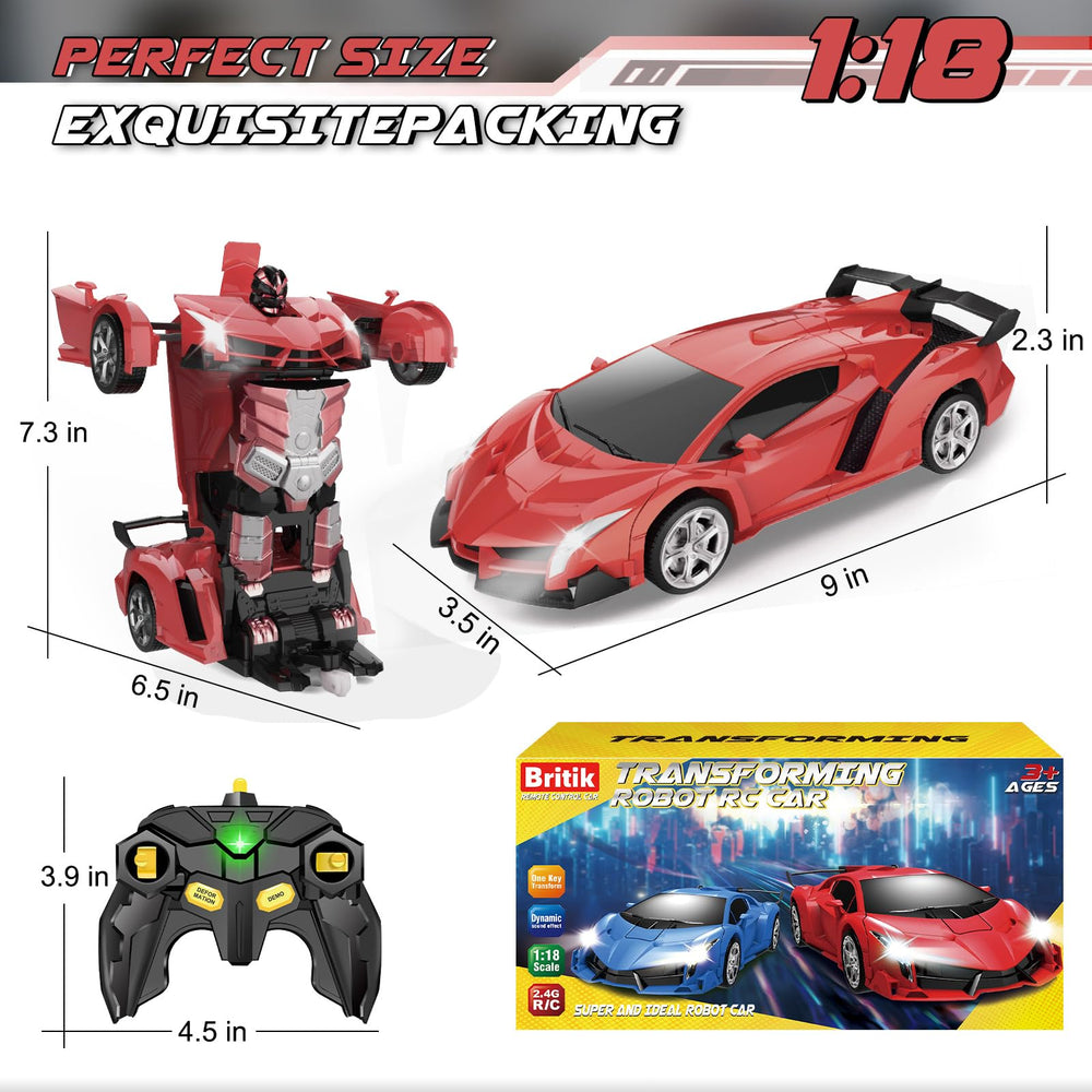 Britik Transform RC car indoors ready for play in tight spaces