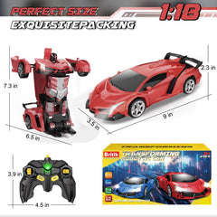 Britik Transform RC car indoors ready for play in tight spaces