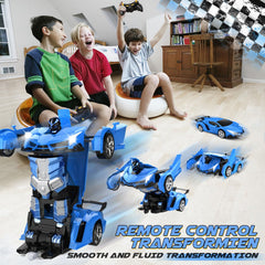Britik Transform RC Car one-key transformation demonstrates quick vehicle-to-robot changes.