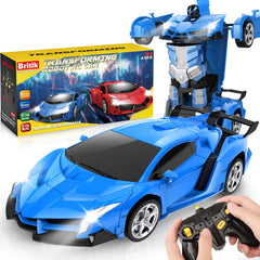 Britik Transform RC Car remote control in action for precise steering at distance.