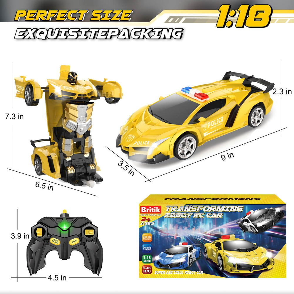 Britik Transform RC car supports engaging family play sessions.