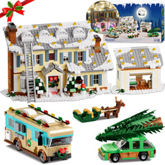 Brixelion Christmas House assembly for cozy holiday display.
