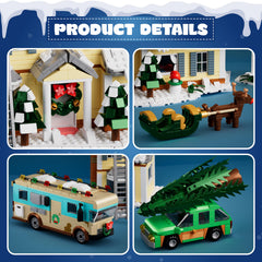 Brixelion Station Wagon with Christmas Tree on display.