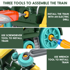 Brixlytoys electric screwdriver train parts—creative disassembly and reassembly play.