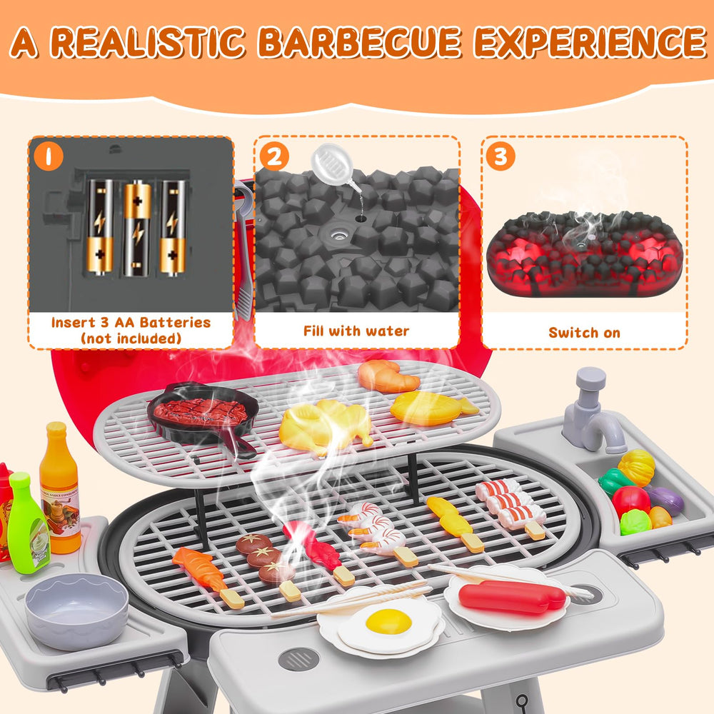 Brixlytoys 68-piece set offers varied play foods and utensils for social chef role-play.