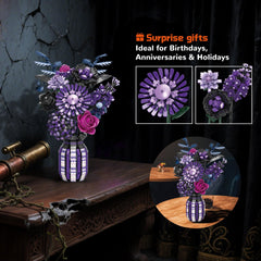BrixVibe Flowers Building Set detachable petals — customizable look and gifting potential.