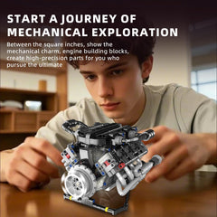 BrixVibe V8 Mini Engine Kit includes 715+ pieces for sturdy assembly