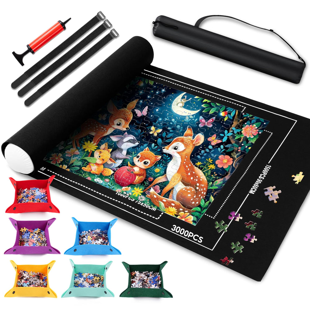 Brmoka jigsaw mat with smooth top for wrinkle-free puzzle setup.