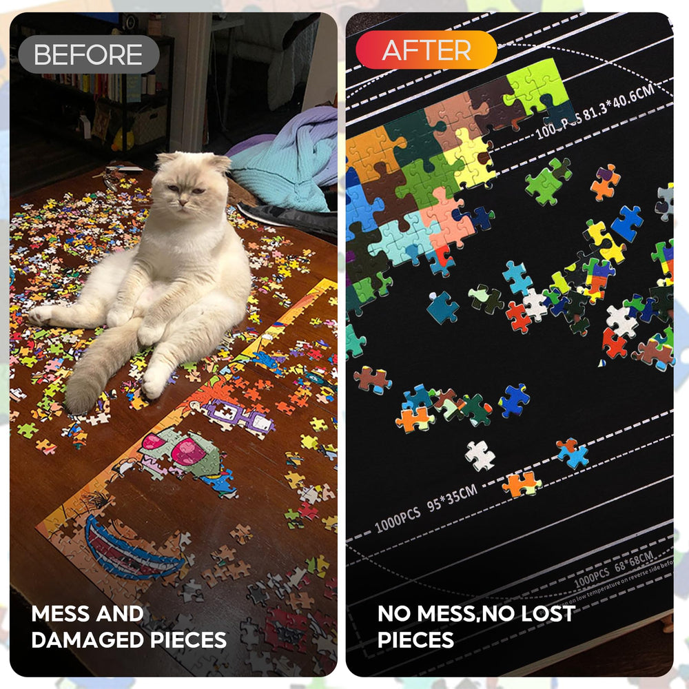 Brmoka puzzle mat rollup supports up to 2000 pieces for busy family sessions