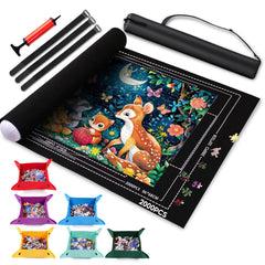 Brmoka puzzle mat roll up 2000 pieces top view, smooth surface.