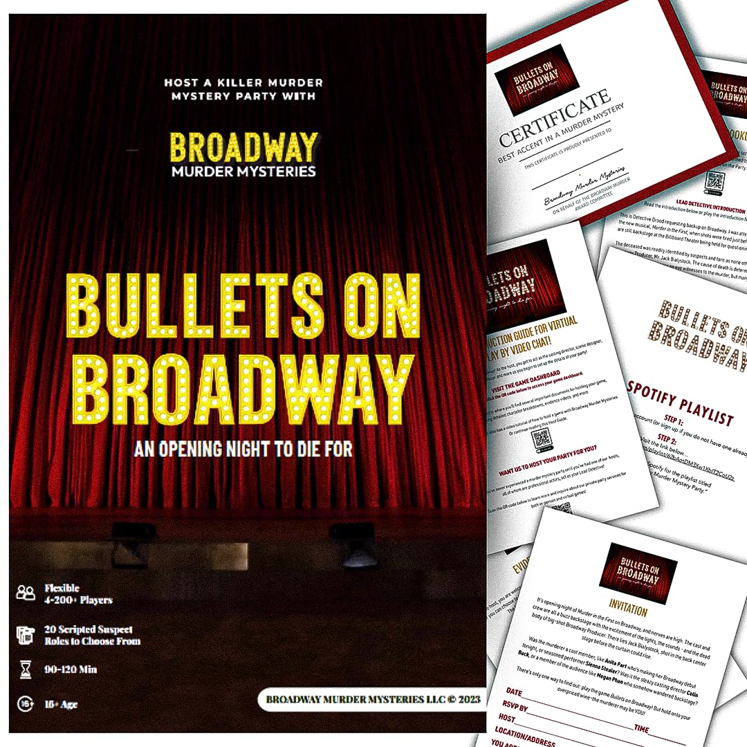 Broadway Murder Mysteries host guide for an easy setup and memorable party