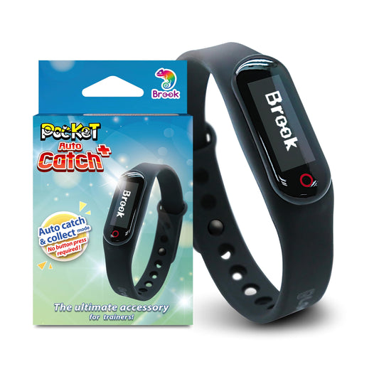 Brook Pocket Auto Catch Plus device held in hand for on-the-go catching sessions.