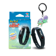 Brook Pocket Auto Catch Plus worn on the wristband for hands-free collection during walks.
