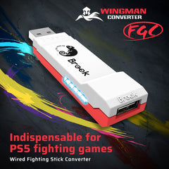 Brook Wingman FGC converter side panel highlights compact, desk-friendly design.