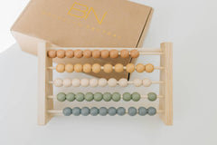 Brooklyn Neutral Boho Abacus counting activity for early numeracy.